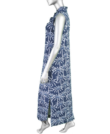 Lulu-B Ruffle Maxi Dress- Navy . Style: SPX4473P PRNV Back
