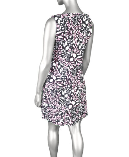 Lulu-B Ruffle Trim Dress- Black, Pink & White. Style: SPX4495P SBBW Back