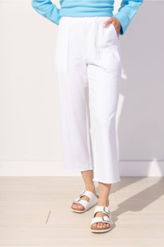 Escape Ocean Front Terry Breezy Pant- White . Escape Style: 60167 White
