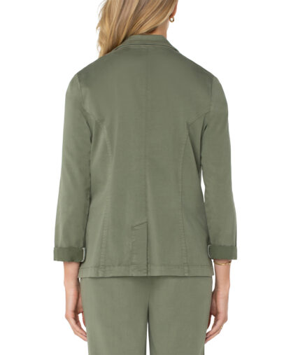 Liverpool Fitted Blazer- Martini Olive . Liverpool Style : LM1067L12 Back