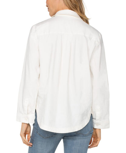 Liverpool Oversized Shacket- White . Liverpool Style :  LM1B77ML Back