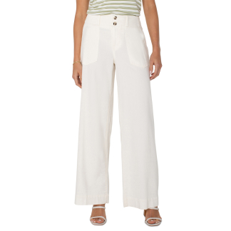 Liverpool Utility Patch Pocket Pant- Whipped Cream . Liverpool Style: LM4122QTA