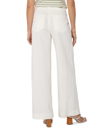 Liverpool Utility Patch Pocket Pant- Whipped Cream . Liverpool Style: LM4122QTA Rear