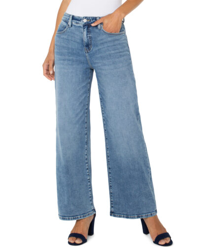 Liverpool Stride High Rise Wide Leg Jeans- Carbon Canyon .  Liverpool Style: LM4142CH4 Side