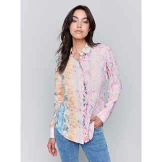 Charlie B- Printed Long Sleeve Blouse- Wallpaper . Charlie B Style: C4252RP-634A-P865