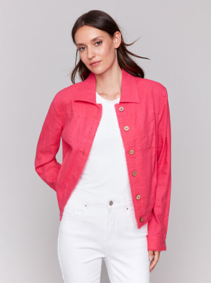 Charlie B- Button Front Jacket- Paradise. Charlie B Style: C6199Y-229B-693
