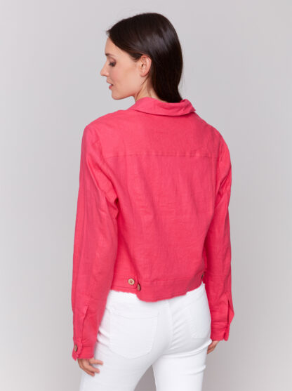 Charlie B- Button Front Jacket- Paradise. Charlie B Style: C6199Y-229B-693 Back