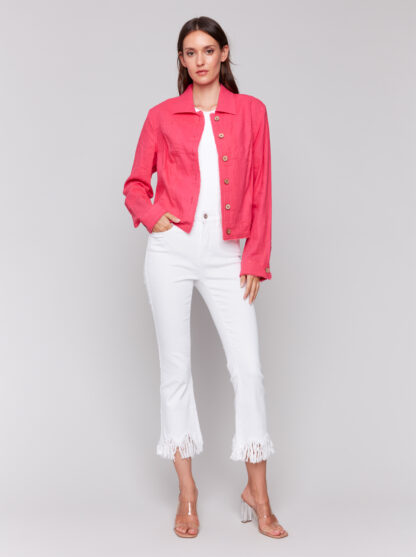 Charlie B- Button Front Jacket- Paradise. Charlie B Style: C6199Y-229B-693