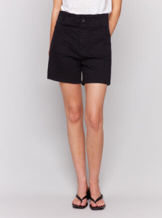 Charlie B- Front Patch Pocket Short- Black
