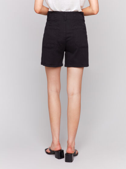 Charlie B- Front Patch Pocket Short- Black - Image 2
