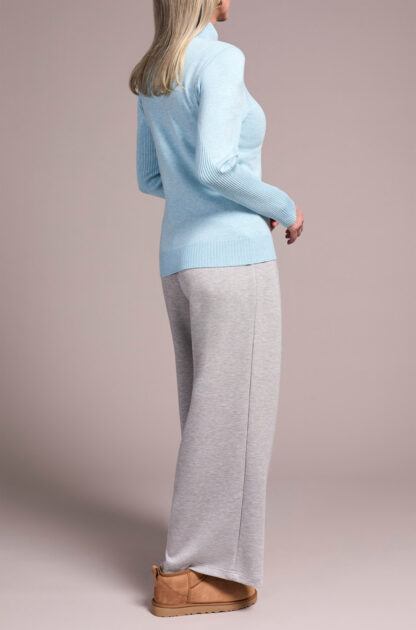Tribal Turtle Neck Sweater- H Aqua . Tribal Style: 2292O-835-3318 Rear