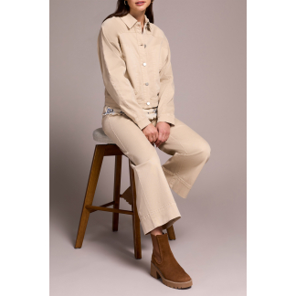 Tribal Raglan Button Front Jacket- Sandstone . Tribal Style: 2303O-2020W-0874 Side