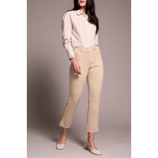 Tribal Pull On Ankle Pant- Sandstone