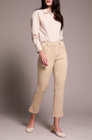 Tribal Pull On Ankle Pant- Sandstone