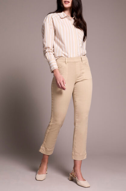 Tribal Pull On Ankle Pant- Sandstone
