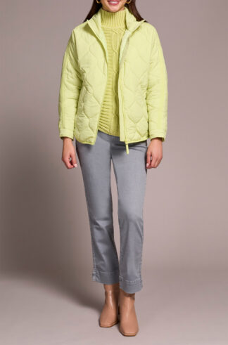 Tribal Quilted Jacket- Lime Mist