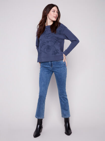 Charlie B Soft Scuba Top- Moonlight . Charlie B Style: C1406E-330C-907