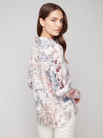 Charlie B Button Up Shirt- Frame . Charlie B Style: C4252Y-634A-P979 Side
