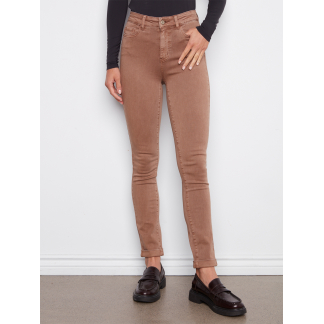 Charlie B Cuffed Hem Slim Twill Pants- Truffle .  Charlie B Style: C5309Y-188B-610