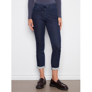 Charlie B Knit Denim Jogger- Blue Black . Charlie B Style: C5347 -293B-283 Front