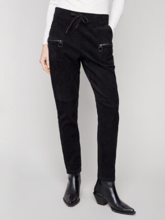 Charlie B Baby Corduroy Jogger Pant- Black . Charlie B Style: C5438RR-663B-001