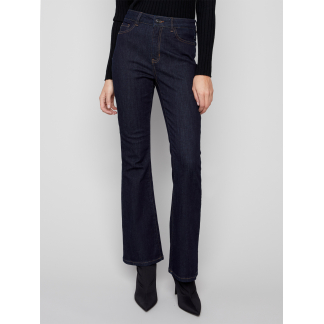 Charlie B Bootcut Stretch Denim Pant- Deep Blue . Charlie B Style: C5533R-437C-910 Front