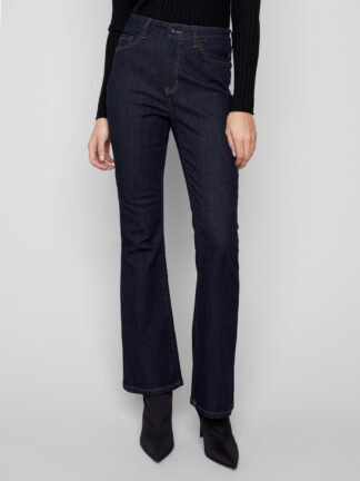 Charlie B Bootcut Stretch Denim Pant- Deep Blue . Charlie B Style: C5533R-437C-910 Front