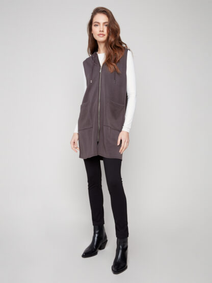 Charlie B Soft Scuba Vest- Mocha . Charlie B Style: C6376-447C-212