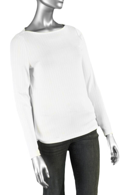 Liverpool Boat Neck Knit Top- Washed Cream. Liverpool Style: LM8E22KB11