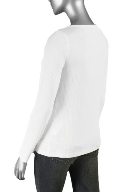 Liverpool Boat Neck Knit Top- Washed Cream. Liverpool Style: LM8E22KB11 Back