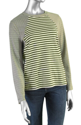 verpool Knit Top- Green Shade/White Stripe.  Liverpool Style: LM8J00KB03