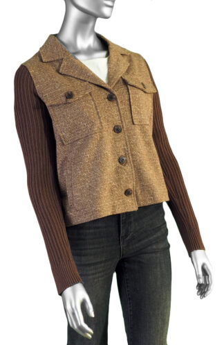 Liverpool Shacket - Brown Camel Herringbone . Liverpool Style: LM1C29TL10
