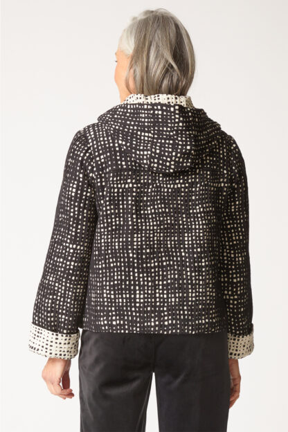 Habitat Autumn Check Cargo Hoodie- Black . Habitat Style: 21826 Back