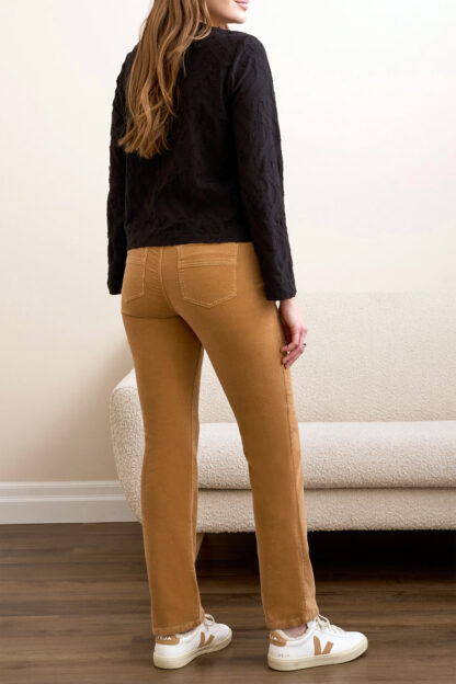 Tribal Long Sleeve V Neck Top- Black . Tribal Style: 2329O-8318-0002 Back