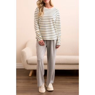 Tribal Crew Neck Top with Buttons- Moonstone . Tribal Style: 2363O-8348-3111