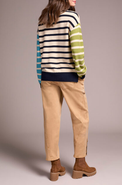 Tribal Button Detail Sweater- Ice Latte . Tribal Style: 2364O-8307-3265 Rear