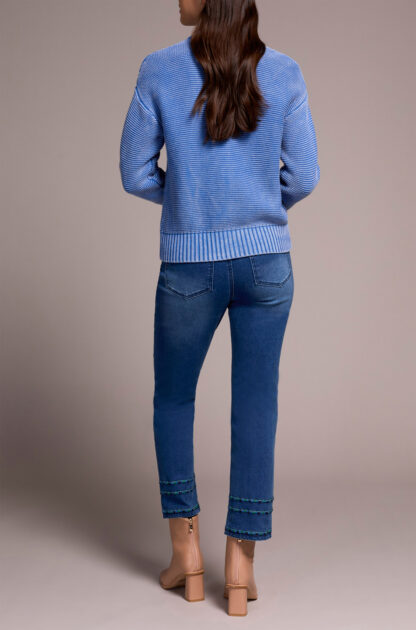 Tribal Sweater Cardigan- Ultra Blue . Tribal Style: 5904O-4632-2421 Back