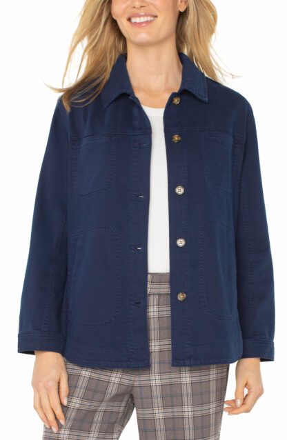 Liverpool Shirt Jacket- Navy Dusk. Liverpool Style: LM1A53QTA Front