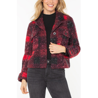 Liverpool Boxy Shacket- Red and Black Buffalo Check. Liverpool Style: LM1B17C84