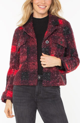 Liverpool Boxy Shacket- Red and Black Buffalo Check. Liverpool Style: LM1B17C84