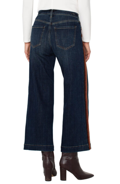 Liverpool Stride Wide Leg with Velvet Trim- Eastmoor .  Liverpool Style: LM7A80CH4 Eastmoor Rear