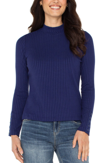 Liverpool Mock Neck- Maritime Navy . Liverpool Style : LM8J03K61