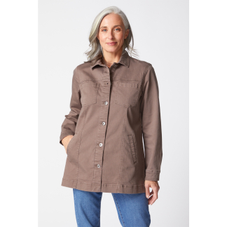 Habitat Stretch Denim Boyfriend Jacket- Truffle . Habitat Style: 11410 TRF