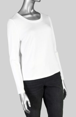 Liverpool Scoop Neck Knit Top- Snow . Liverpool Scoop Neck Knit Top- Snow