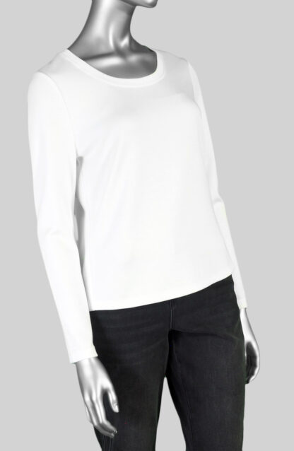 Liverpool Scoop Neck Knit Top- Snow . Liverpool Scoop Neck Knit Top- Snow