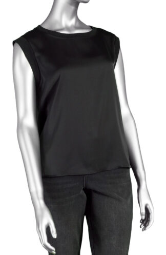 Liverpool Woven to Knit Top- Black. Liverpool Style: LM8E80PS6