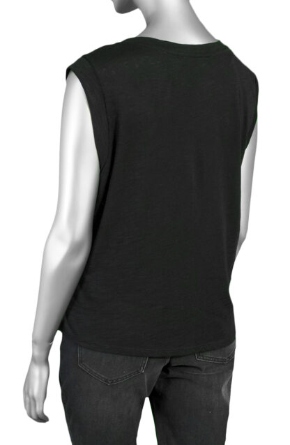 Liverpool Woven to Knit Top- Black. Liverpool Style: LM8E80PS6 Back