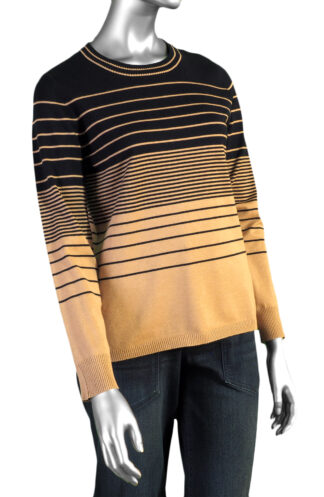 Liverpool Crew Neck Sweater- Navy Tan Variegated Stripe. Liverpool Style: LM8H61SR14