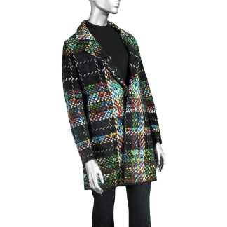Liverpool Open Front Sweater Coat- Black Multi Plaid. Liverpool Style: LMC002SK46J3