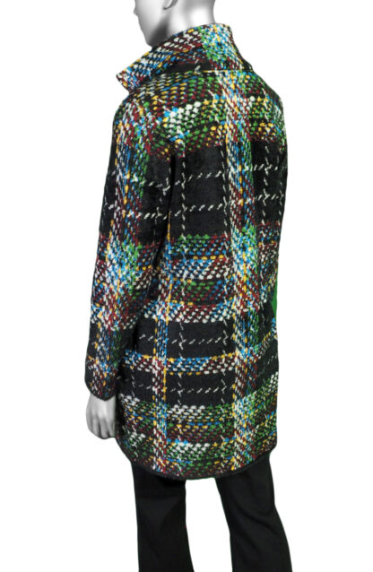 Liverpool Open Front Sweater Coat- Black Multi Plaid. Liverpool Style: LMC002SK46J3 Back